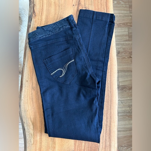 DESIGUAL Women's Slim Fit Denim Jeans Embroidered Detail - Picture 11 of 11